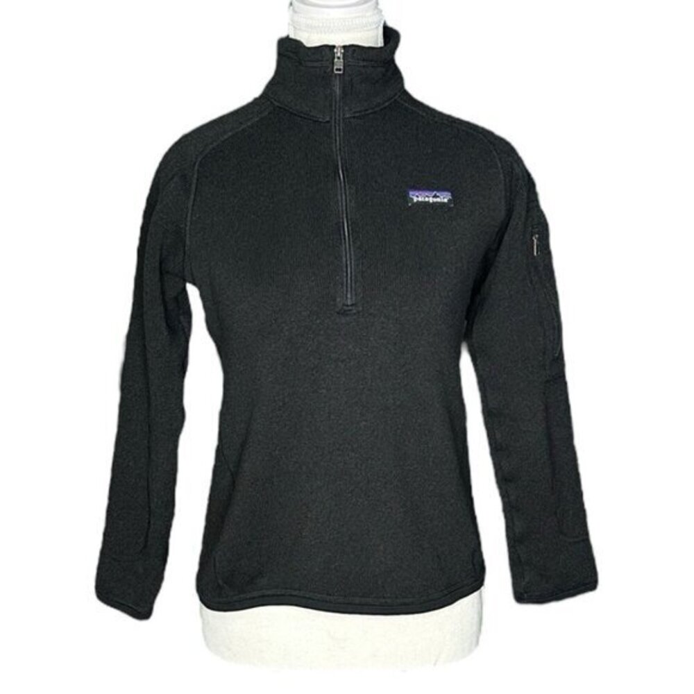 Patagonia Girls Better‎ Sweater 1/4 Zip Fleece Pullover Black 25617 Size Small